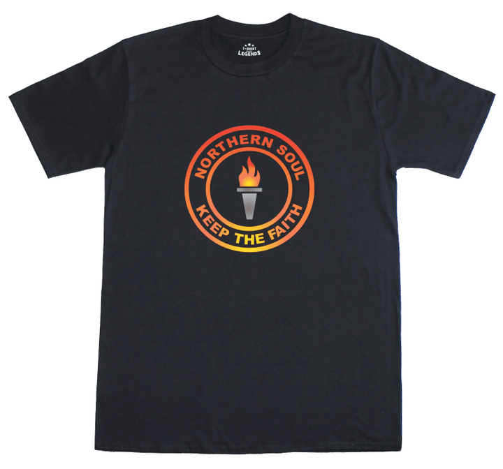 Torch Northern Soul Keep The Faith Logo Music Mens Loose Fit Cotton T-Shirt