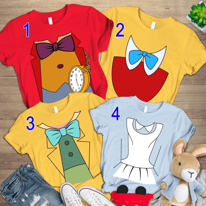 Alice in Wonderland Halloween Costume Shirt, Halloween Group Shirts, Halloween Cosplay, Group Family Halloween Shirts