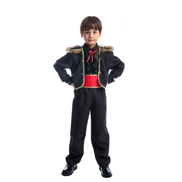 High quality purim Carnival Halloween costumes Spanish children matador cosplay Spanish bullfighter suit for boys