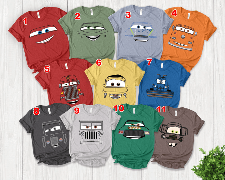 Cars Costume Shirt, Funny Pixar Shirt, Characters Group Shirt, Group Matching Shirt, Characters Inspired Shirt, Holiday Shirt N-18082218