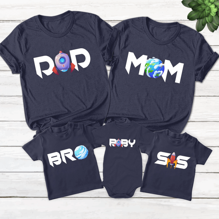 Space Family Shirt, First Birthday Family Shirts, Outer Space Shirt, Space Mom Shirt,Space Dad Shirt,Planet Space,Family Matching B-21042215