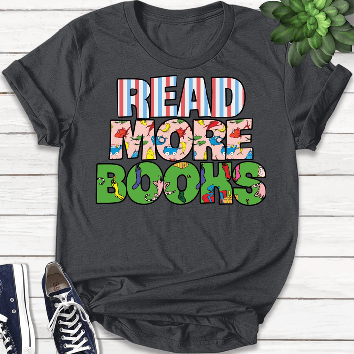Read More Books Shirt, I Love to Read Apparel, Book Lover T-Shirt, Book Nerd Outfit, Gift for Librarian, Bookworm, Reading Club B-10022248
