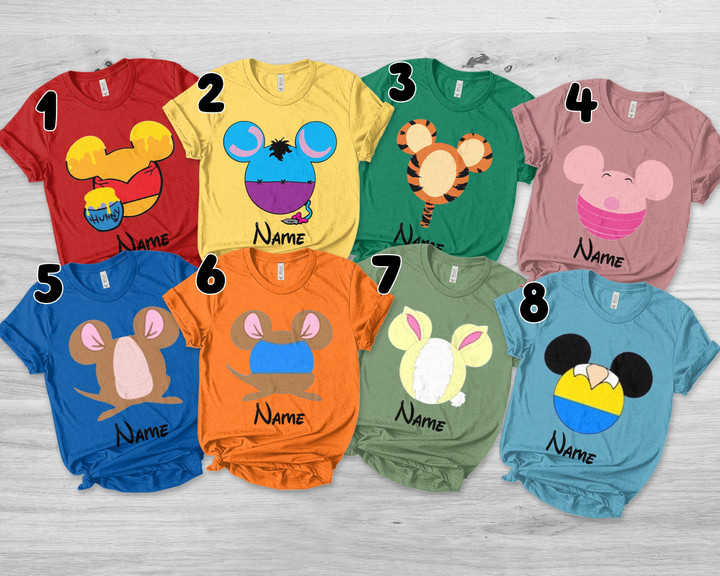Disney Family Shirts Winnie the Pooh and Friends Disney Personalized Matching Vacation Group Shirts Disney Group Shirts Disney B-20042215