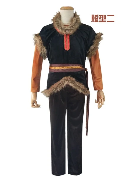 Kristoff Olaf Halloween Movie Costume Adult Men Deluxe Suits Fancy Party Cosplay Carnival Outfit For Tops+Pants+Vest