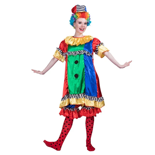 Women Sexy Killer Scary Clown Cutie Costume Funny Cosplay Party Fancy Dress for Female Adult Lady Halloween Costumes