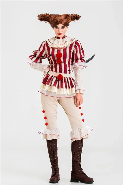 New Halloween Masquerade Stage Performance Clown Adult Female Clown Costume
