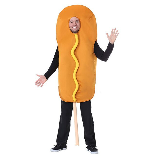 2020 Funny 3D Print Sausage Cosplay Hot Dog Costumes Child Cartoon Halloween costume for Kids Food Carnival boy Fancy Dress