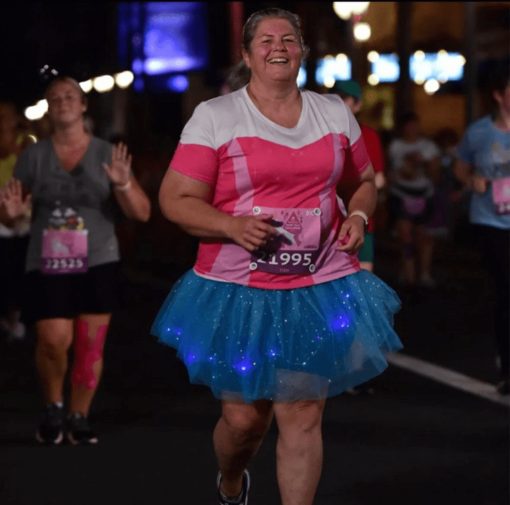 Sleeping Beauty Pink Princess Running Costume Women's Athletic T-shirt