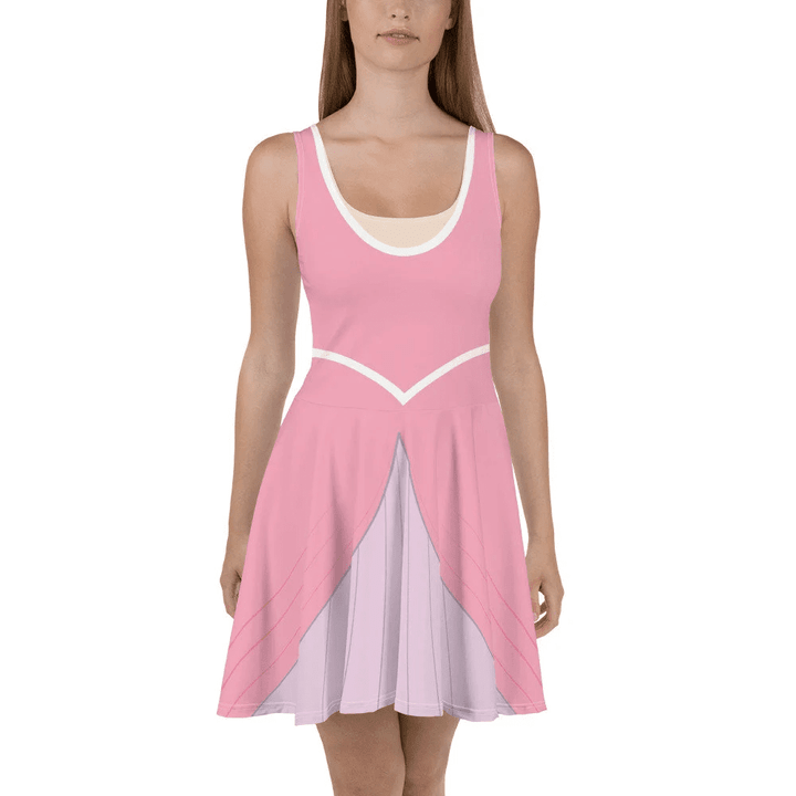 The "Ariel" - Pink Skater Dress