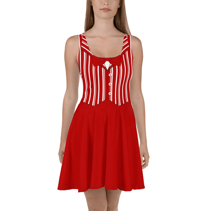 Red - Dapper - Skater Dress
