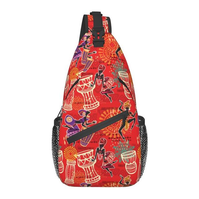Fashion African Ethnic Pattern Sling Bag for Traveling Men Africa Style Design Chest Crossbody Backpack Shoulder Daypack