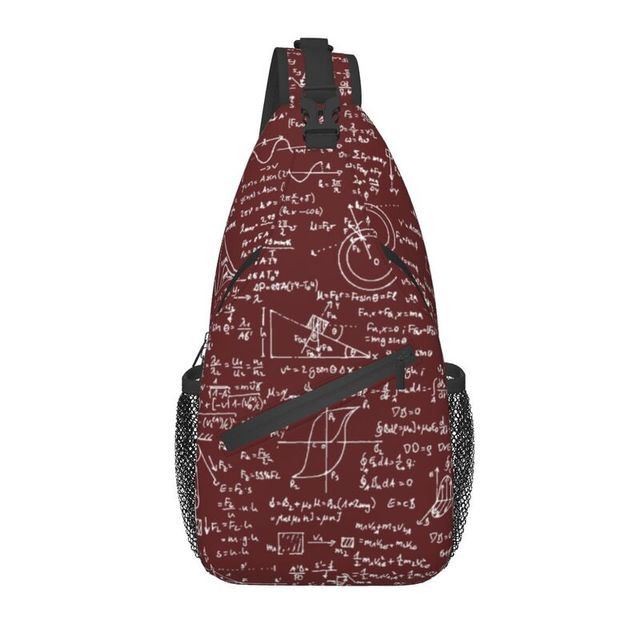 Amazing World Of Mathematics Sling Bags for Men Cool Math Teacher Shoulder Chest Crossbody Backpack Travel Hiking Daypack