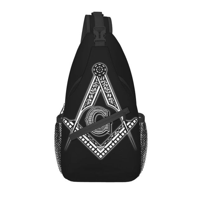 Fashion Freemason Sling Bags for Cycling Camping Men Masonic Freemasonry Chest Crossbody Backpack Shoulder Daypack