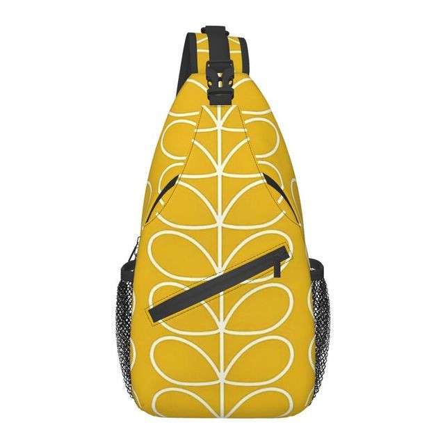 Fashion Orla Kiely Linear Stem Crossbody Sling Backpack Men Scandinavian Floral Shoulder Chest Bags for Traveling