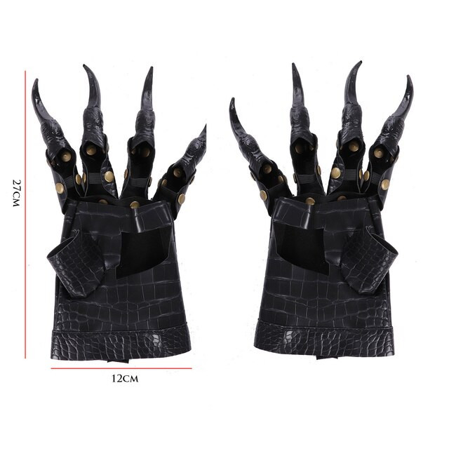 Halloween PU Dragon Gloves Party Scary Steampunk Cosplay Costume Props