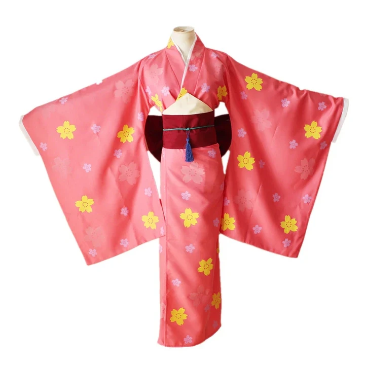 Brdwn Gugure! Kokkuri-san Womens Ichimatsu Kohina Cosplay Costumes Kimono Suit