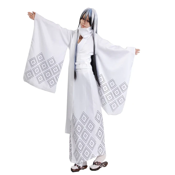 Brdwn Nurarihyon No Mago Womens Oikawa Tsurara Cosplay Costume Kimono Suit (Haori+Belt+Scarves)