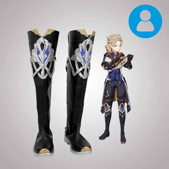 Albedo Shoes Boots Anime Game Genshin Impact Men Women Cosplay Costume Accessories For Male Female Halloween Carnival Role Play
