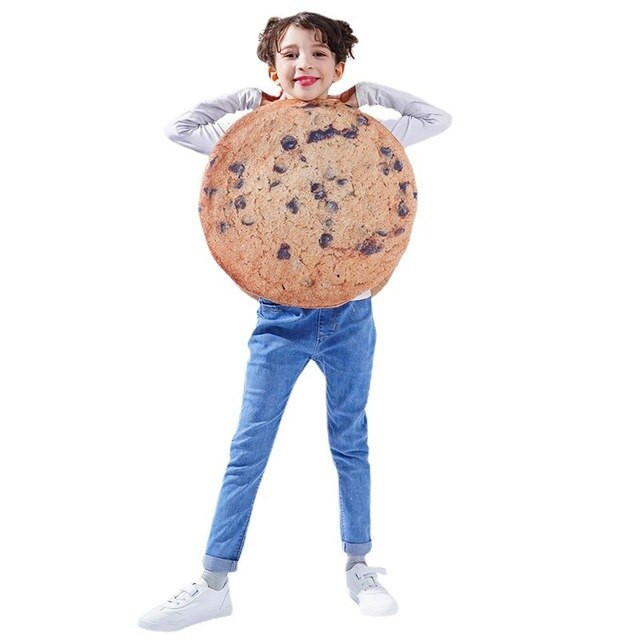 Halloween Costume Cookie Jumpsuit Kids Cosplay Costume Carnival Party Holiday Funny Clothes Set Masquerade Party Garment