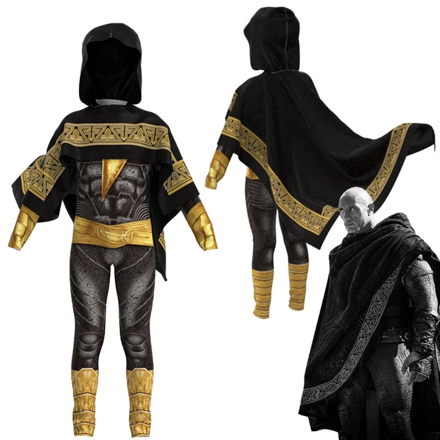 Movie Black Cosplay Adam Boys Costume Adam Roleplay Fantasia Kids Jumpsuit Cloak Child Halloween Carnival Clothes For Disguise
