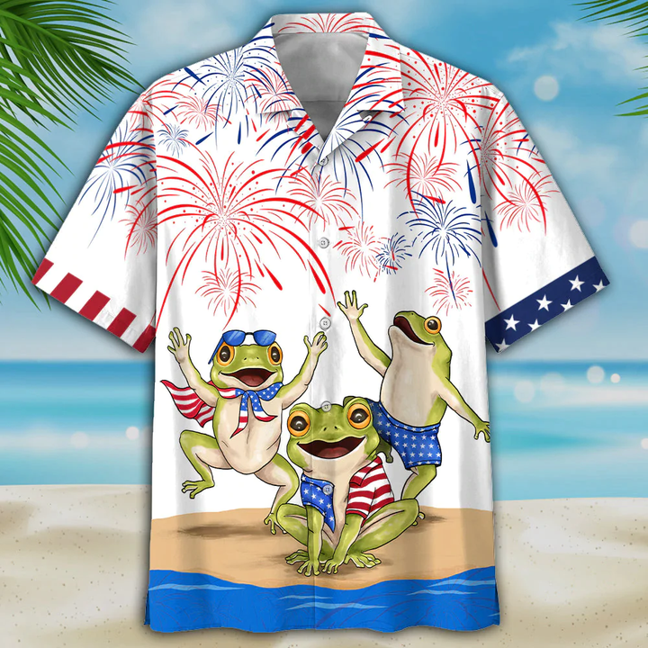 Frogs 4th of july hawaiian shirt - Independence Day Is Coming, USA Patriotic Hawaiian Shirt