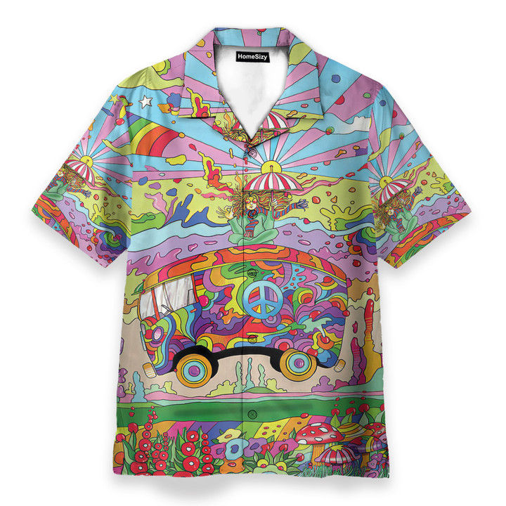 Homesizy Lets Riding On Magic Hippie Bus Hawaiian Shirt