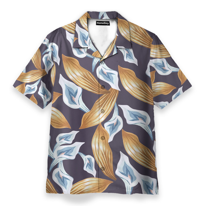 3D Tom Selleck Magnum Pi Calla Lily Purple Custom Cosplay Costume Hawaiian Shirt QT206015Lb