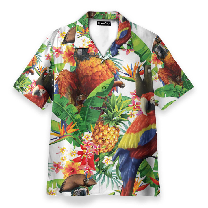 3D Pirate Parrot In The Jungle Hawaiian Shirt QT207300Lb