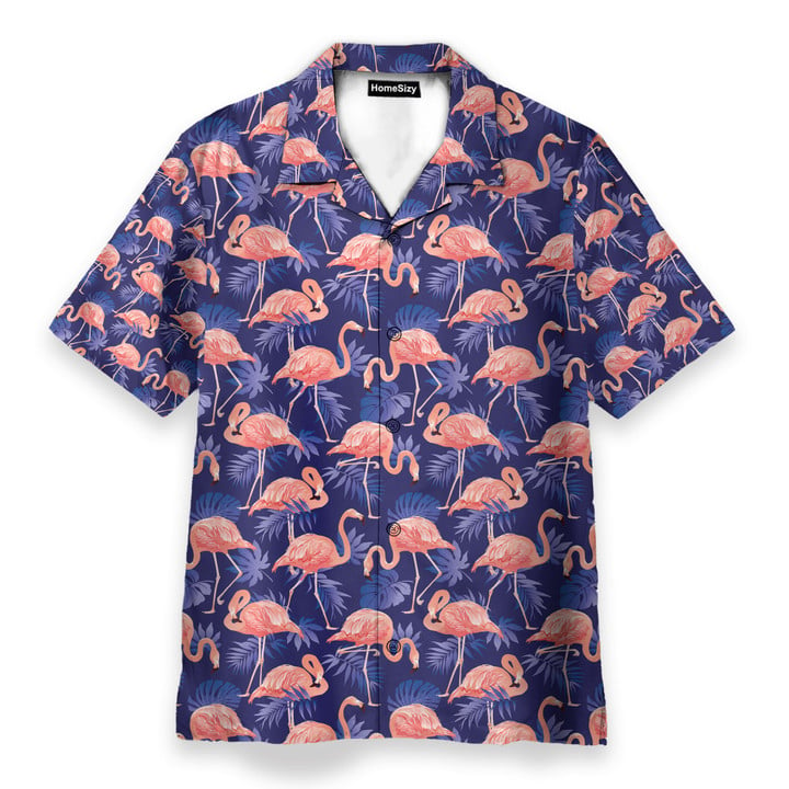 3D Flamingo Bird and Tropical Flowers Hawaiian Shirt QT207025Lb