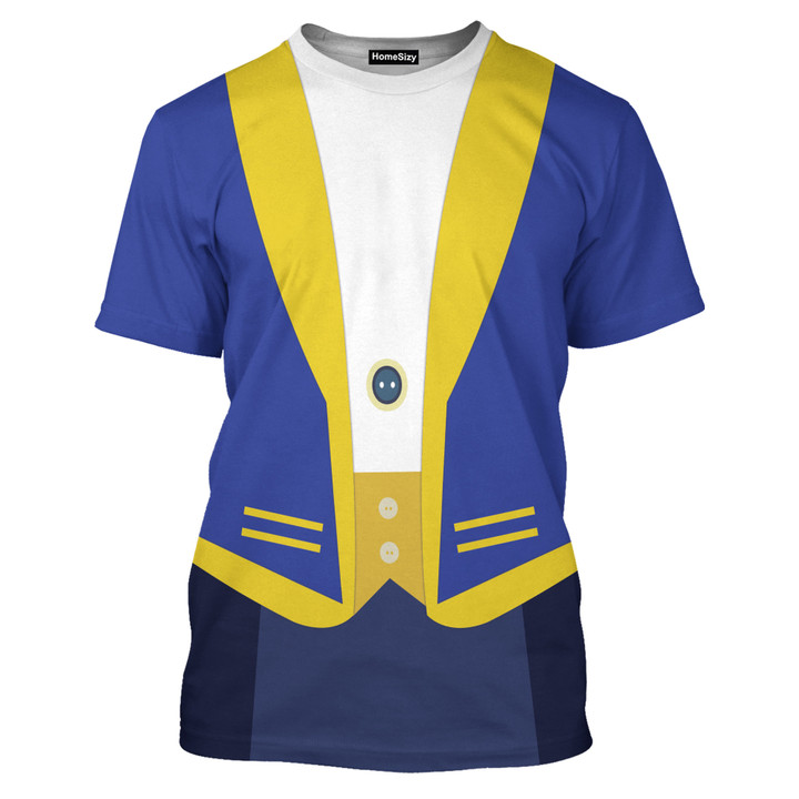 Adam Belle Beauty And The Beast Cosplay Costume - 3D Tshirt