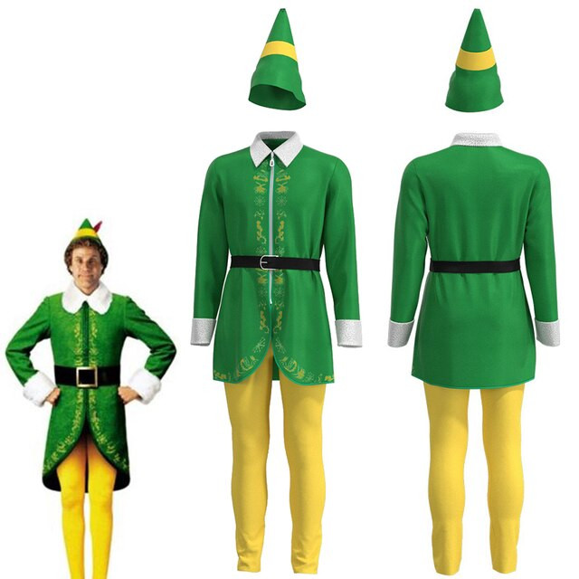 Buddy Cosplay Costume Movie Christmas Elf Fantasy Men Xmas Halloween Carnival Outfits For Disguise Male Role Play Fashion New
