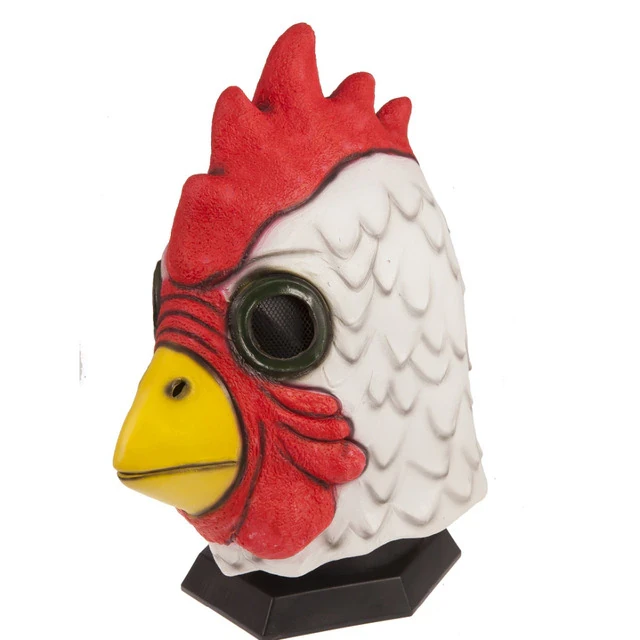New Halloween Latex Mask Adult Richard Rooster Mask Hotline Miami Game Props 3D Stereo Rooster Head Cosplay Animal Mask