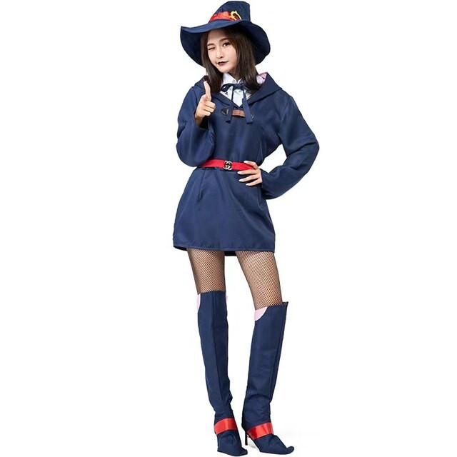 Blue Women Halloween Witch Costumes Adult Female Magic School Uniform Cosplay Carnival Purim Parade Stage Role Play Party Dress