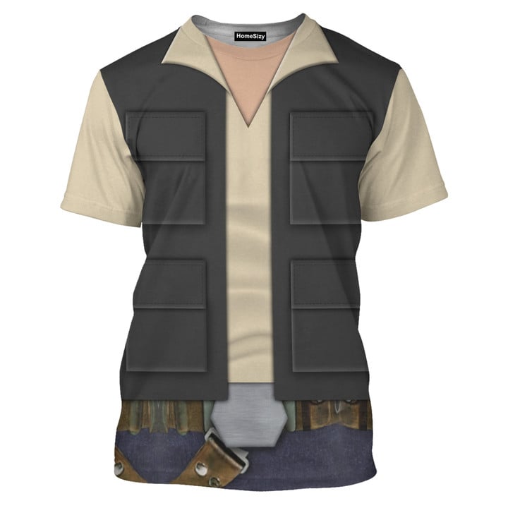 Han Solo 3D Printed Star Wars Custom Cosplay Costume Short Sleeves Tshirt QT207145