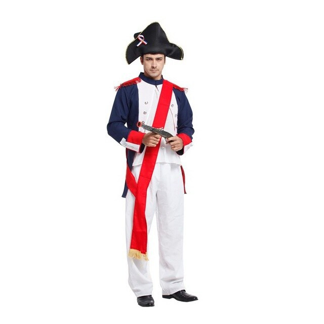 New Warrior soldier Musketeers infantry officer costume Men Halloween Napoleon Cosplay Christmas Carnival Masquerade party dress