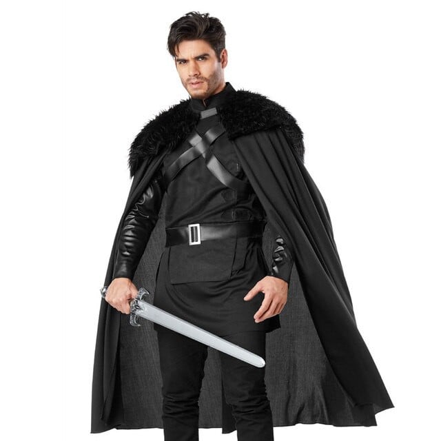 Adult Man Halloween Northern Warrior Costumes Black Raven Knight Cosplay Carnival Purim Parade Role Playing Show Bar Party Dress