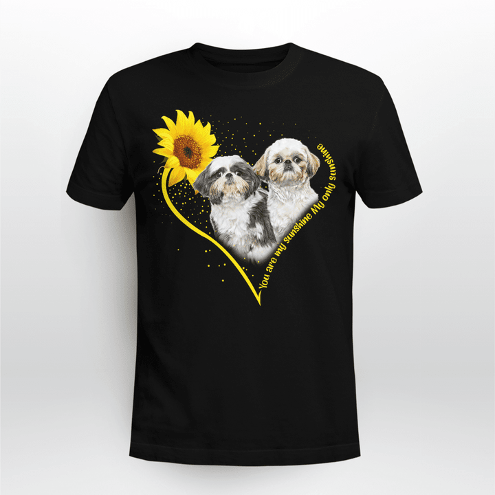 Shih Tzu Sunflower Heart Love Printed Shirt