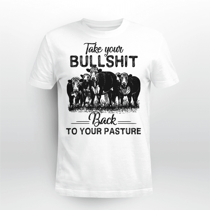 Cow Take Your Bullshi Printed Shirt