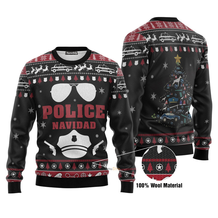Police Navidad Christmas Ugly Sweater QT211233Hj