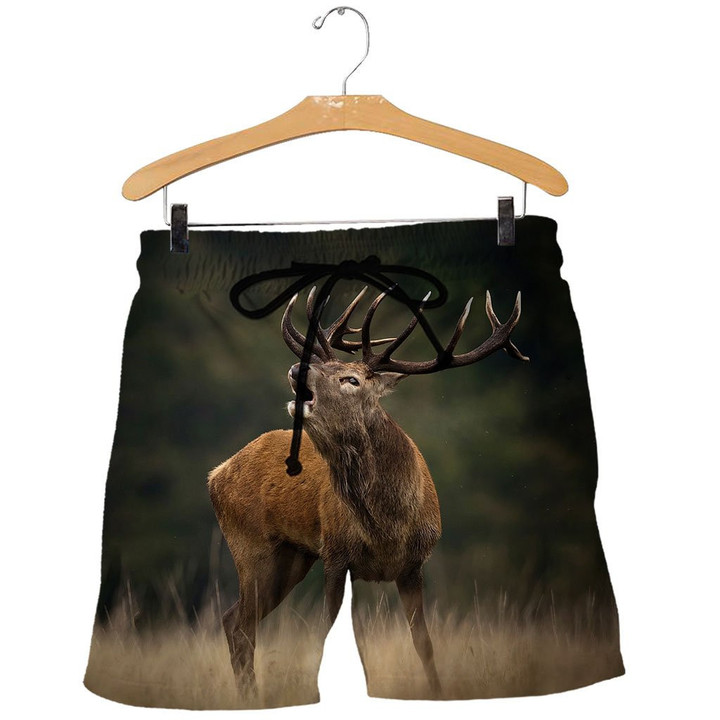 3D All Over Printed Red Deer Shirts And Shorts