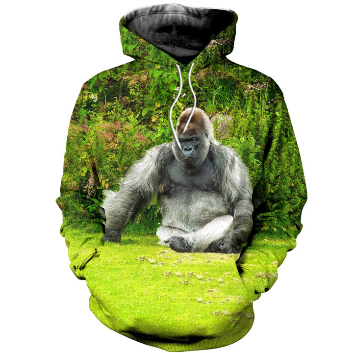 3D All Over Printed Gorilla T-shirt Hoodie SCDL040509