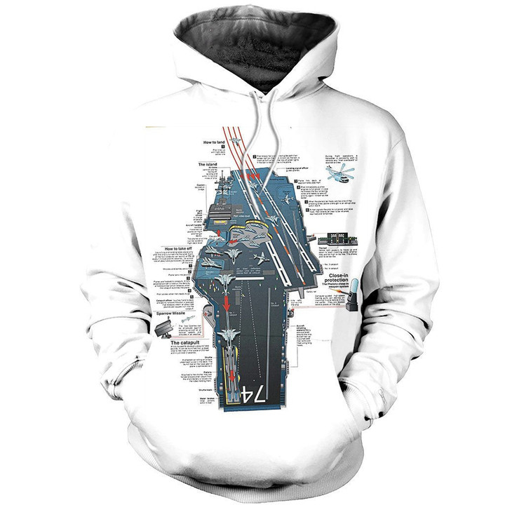 3D All Over Printed Aircraft Carrier Shirts And Shorts