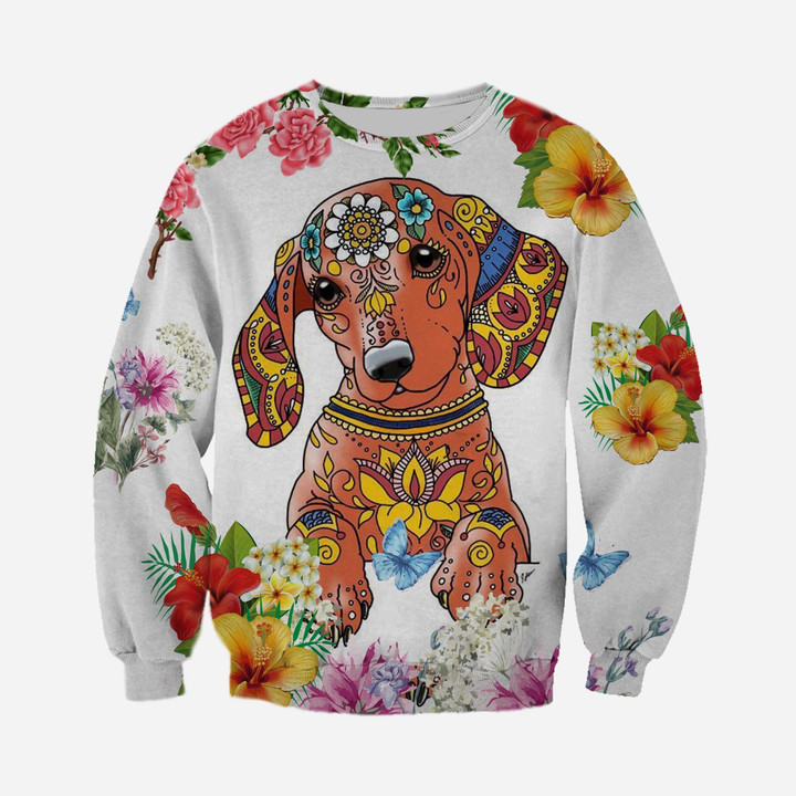 3D All Over Printed Dog and flowers Clothes