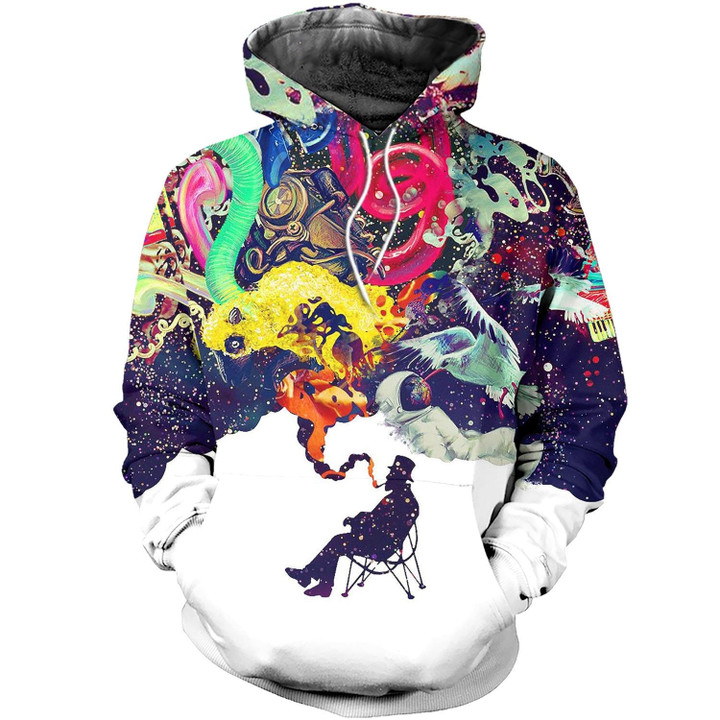 3D All Over Printed Trippy Astronaut Shirts and Shorts