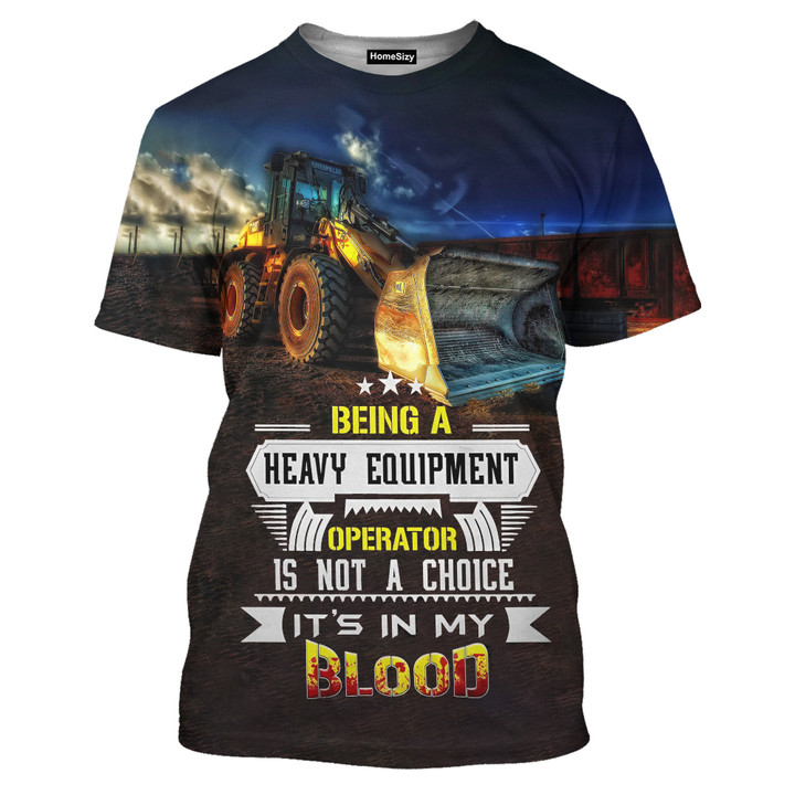 Heavy Equipment Operator Realistic Graphic Art - 3D Tshirt