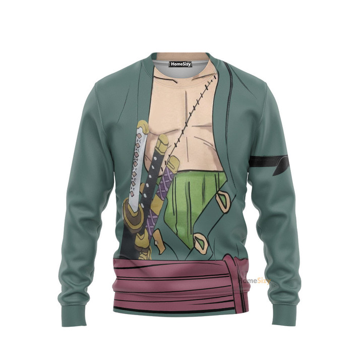 Zoro One Piece Custom Cosplay Costume Sweatshirt QT209321Hf