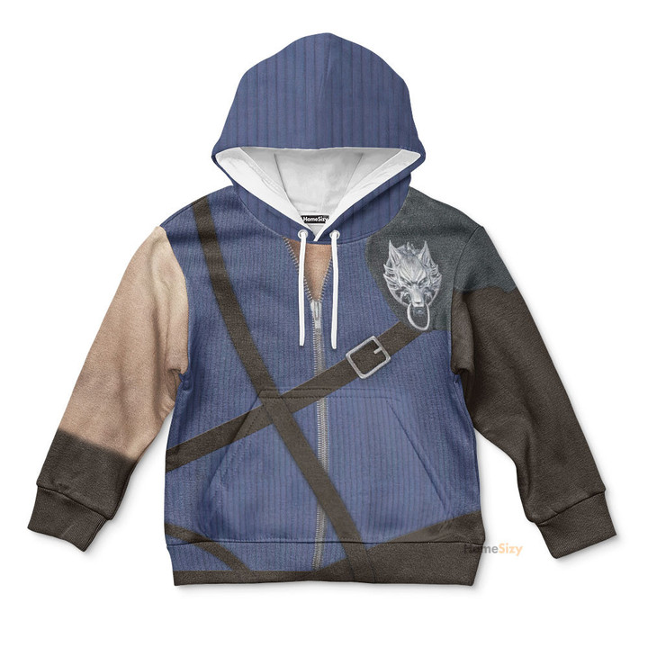 Cloud Strife Final Fantasy Custom Cosplay Costume Kid Hoodie QT205131Hf