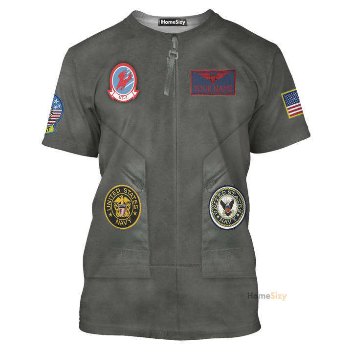 Top Gun Pete Maverick Mitchell Custom Cosplay Costume Tshirt QT205072Hf