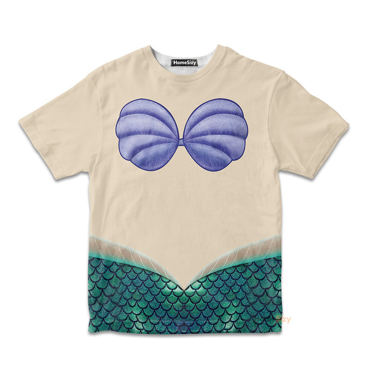 3D Ariel Mermaid Custom Cosplay Costume Kid Tshirt QT208281Hg