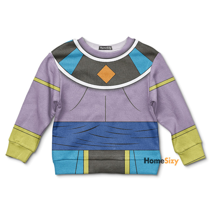 Beerus God Jesus Of Destruction Dragon Ball Custom Cosplay Costume Kid Sweatshirt QT204160Hc